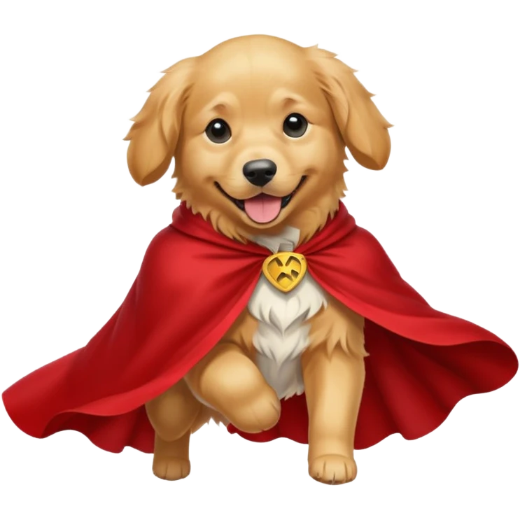 Dog wearing a cape emoji