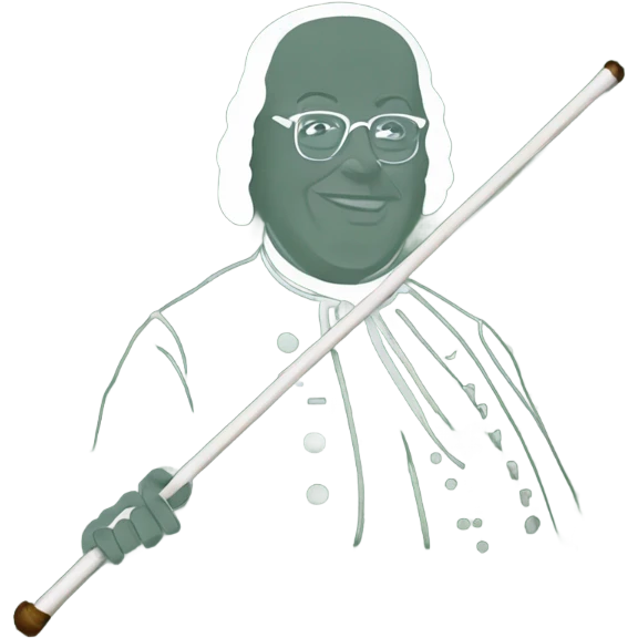 Johann Bach pointer stick chalkboard emoji