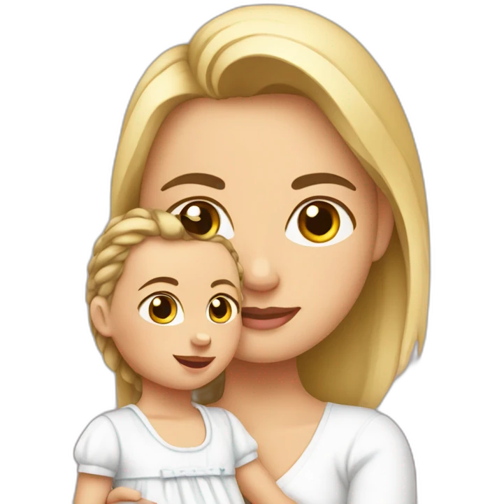 Femme blanche et son bébé dans les bras emoji