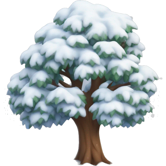 Tree with snow  emoji