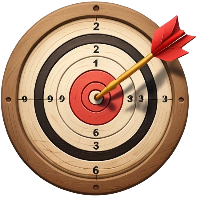 target with arrow hitting bullseye, achievement goal emoji