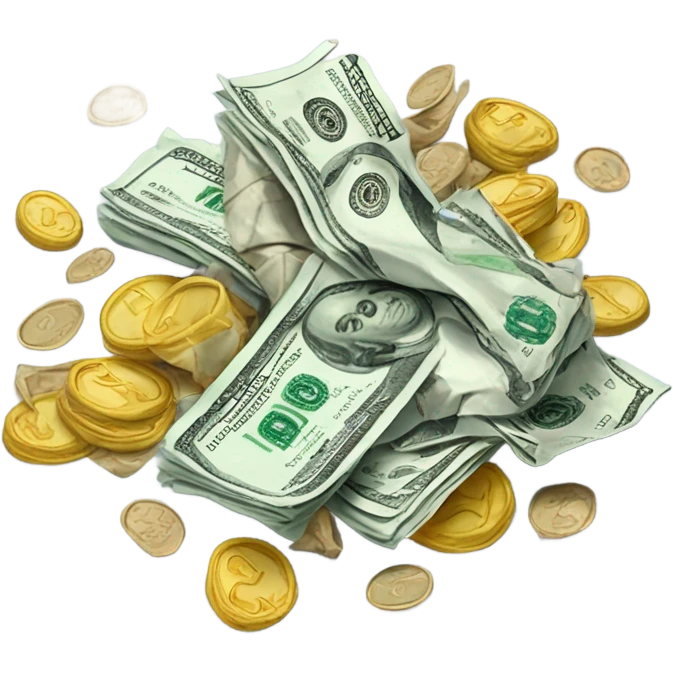 money in trash  emoji