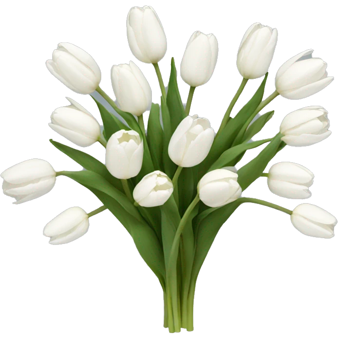White tulips  emoji