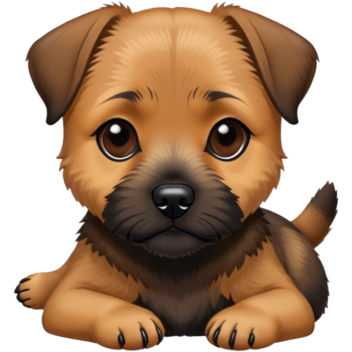 border terrier lying at feet emoji