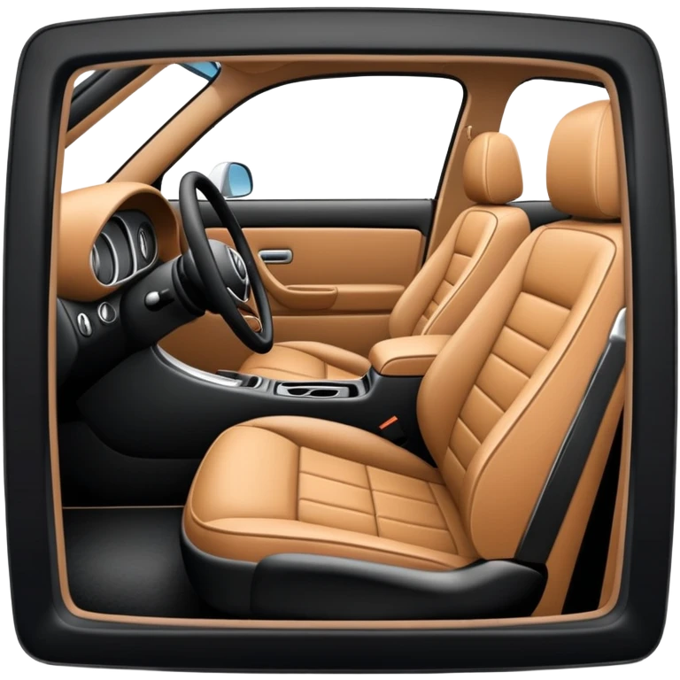 Hornochse im Auto  emoji