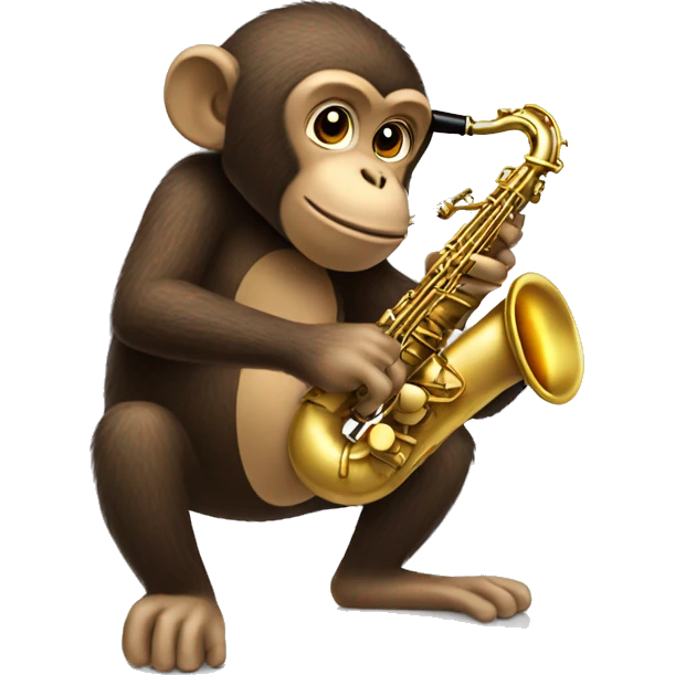 Monkey playing the saxophone  emoji