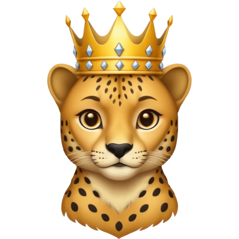 cheetah with crown emoji