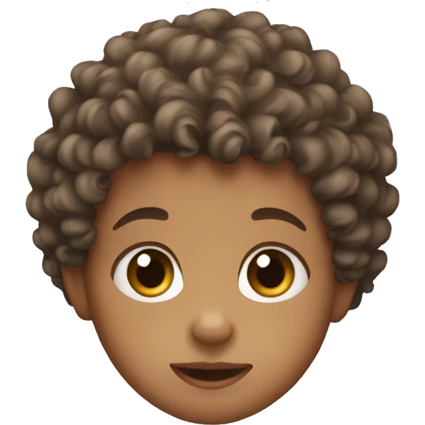 Baby boy curly hair emoji