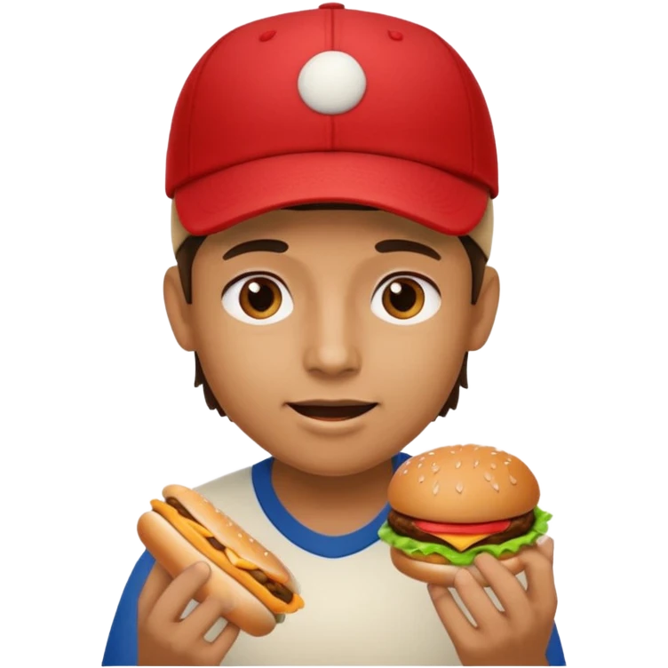 comiendo hamburguesa emoji