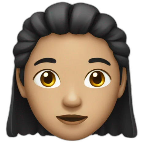 A black Chinese emoji