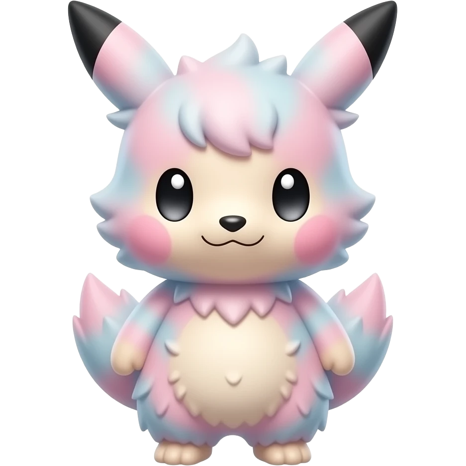 Cotton candy tune in my pet cute Pokémon and full body emoji