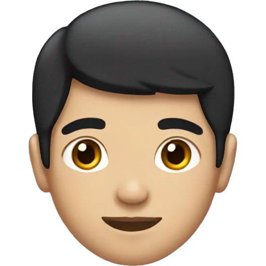 A teenager with black hair with a bow on his head emoji