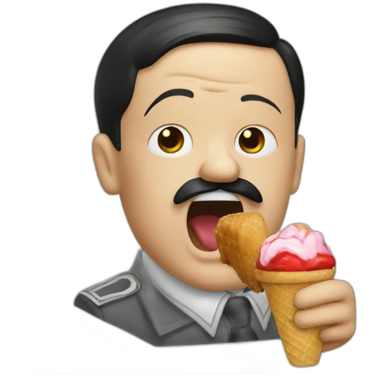 hitler eating an icecream emoji