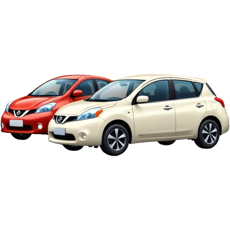 Stars in night dessert and Nissan cars behind emoji