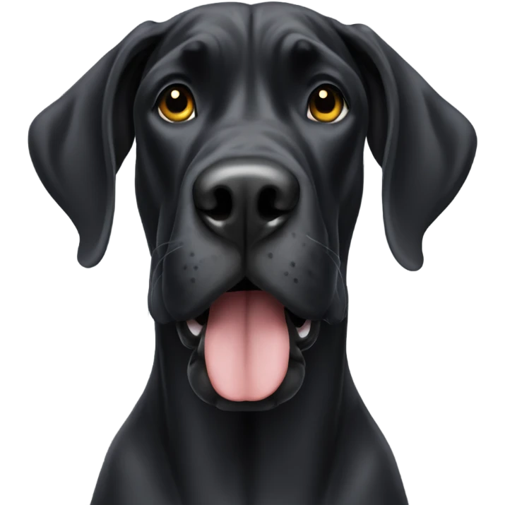 Black Great Dane  emoji