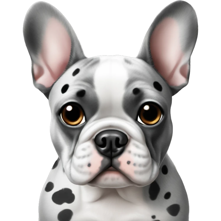 French bulldog grey black spots emoji