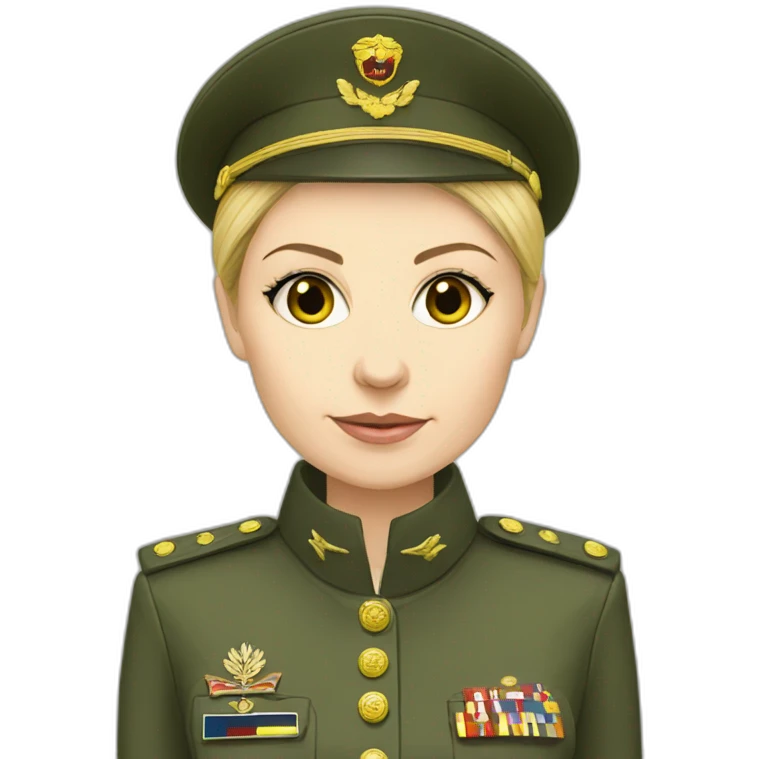Tymoshenko in military uniform emoji