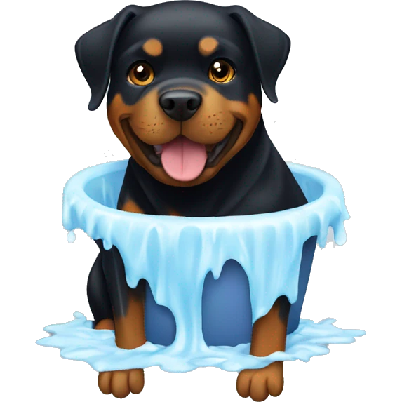Rottweiler washing emoji