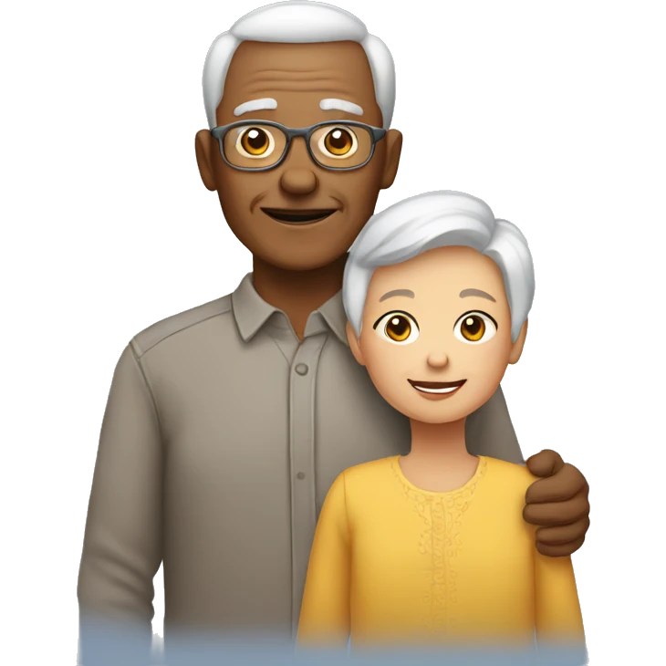 grandparents and grandchild emoji