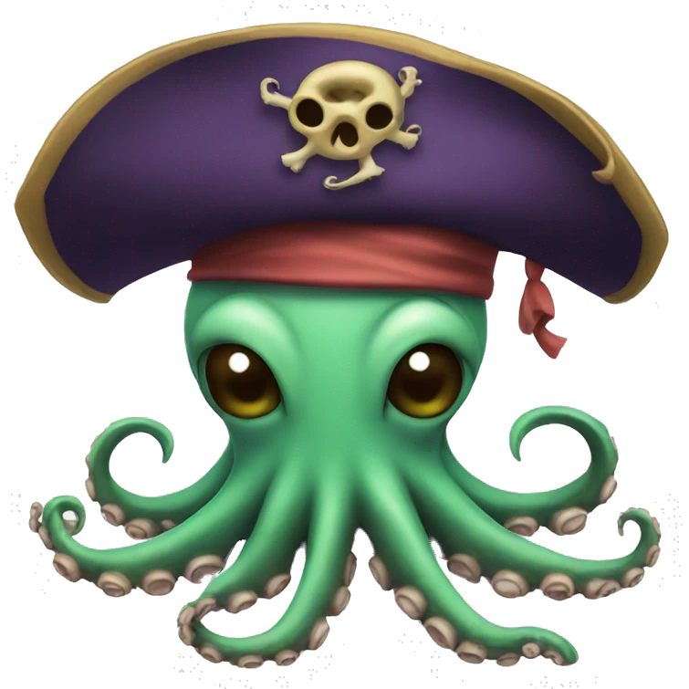 Octopus in a pirate hat emoji