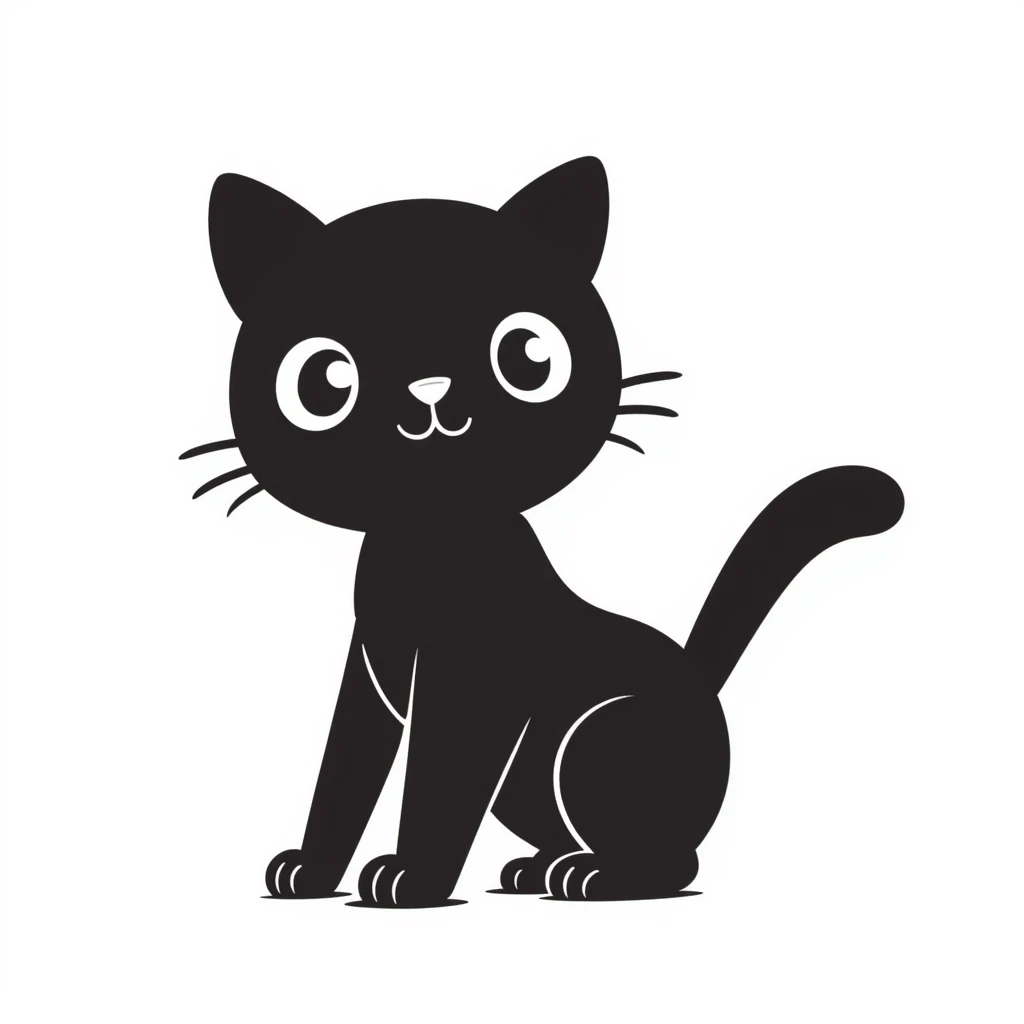 a cute cat, hand drawn doodle style emoji