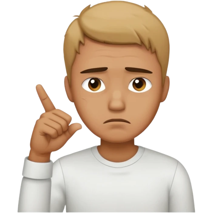 homme triste qui se fait pointer du doigt emoji