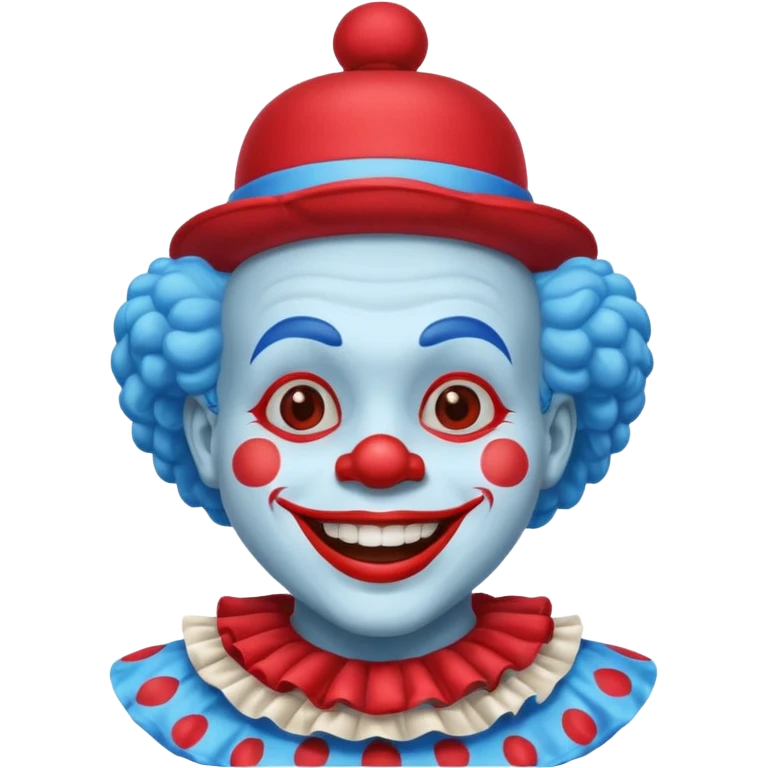 blue clown with hat emoji