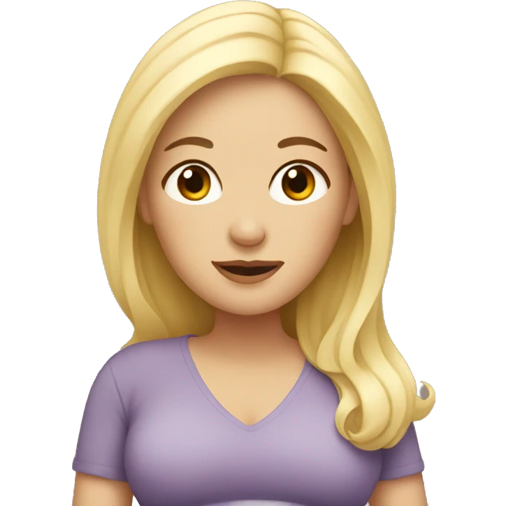 pregnant white blonde woman  emoji