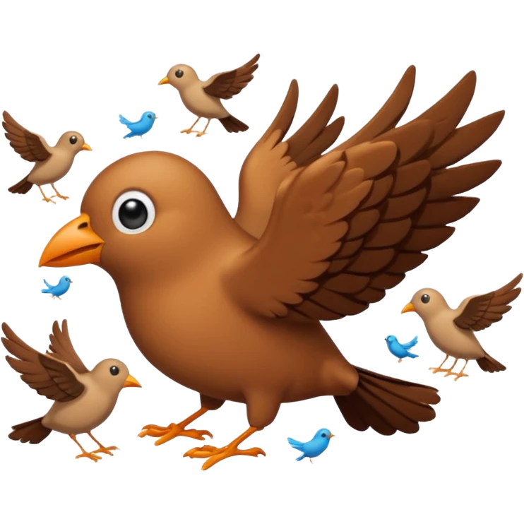 Oiseau qui fais caca sur les personne en volant  emoji