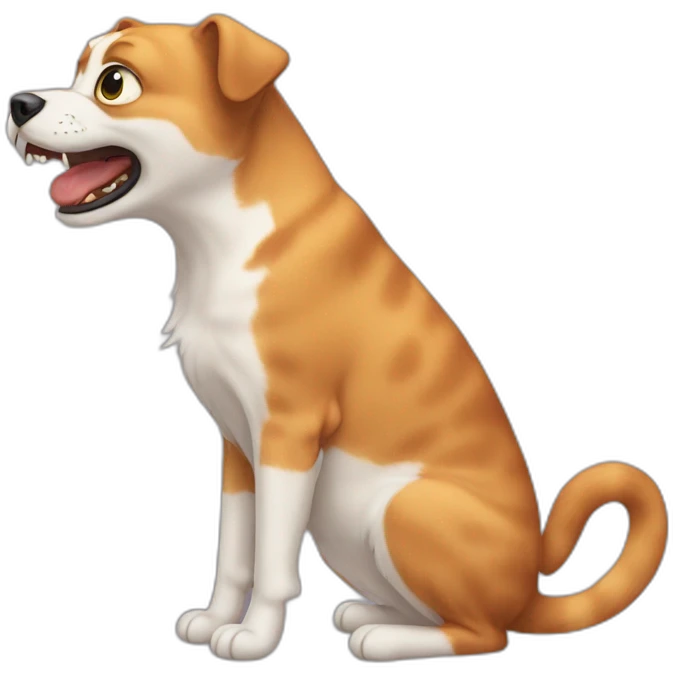 cat slap dog emoji