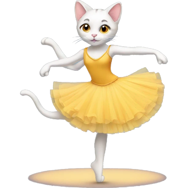 balet dancing cat  emoji