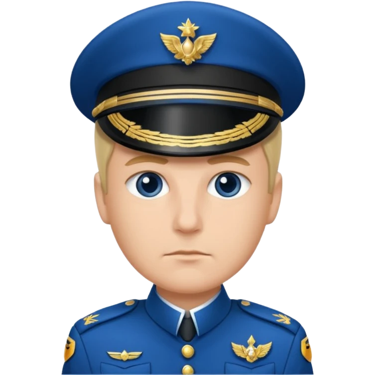 blue uniformed commender emoji