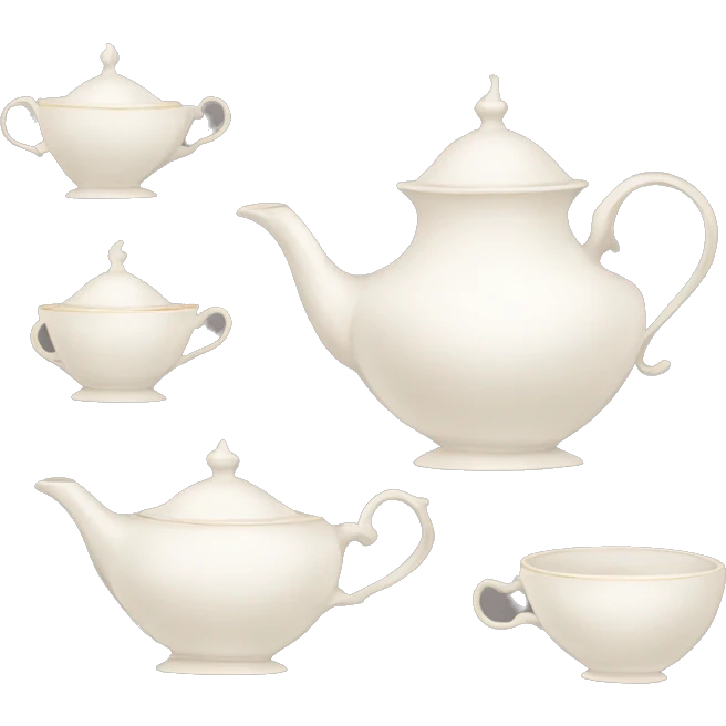 Elegant tea set emoji