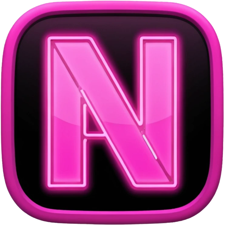 Netflix aesthetic N in pink emoji
