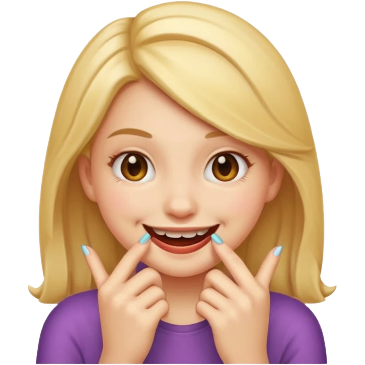 Basic emoji girl biting her nails emoji
