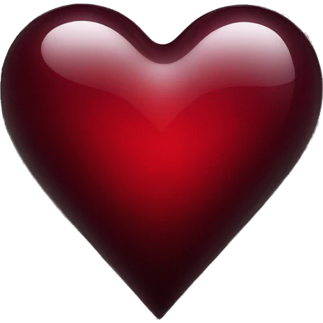 heart made out of dark red glas emoji