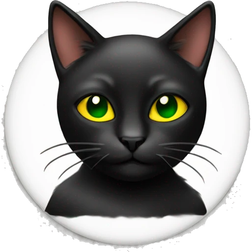 Black cat rasta emoji