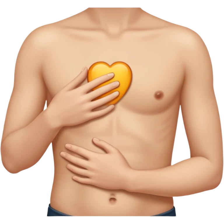 hand on abdomen emoji