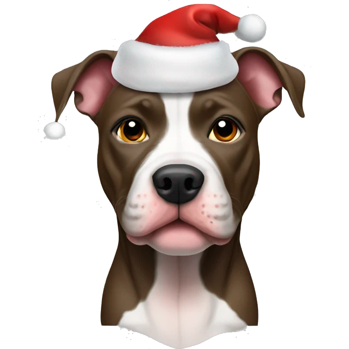 Christmas pitbull emoji