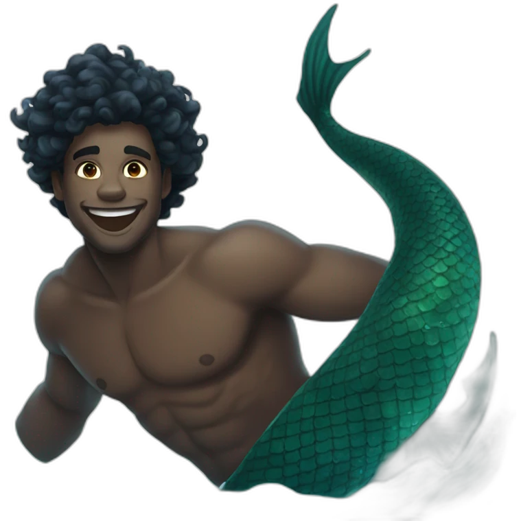 Black Merman emoji