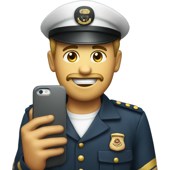 Emoji for an iOS app release captain holding a phone emoji