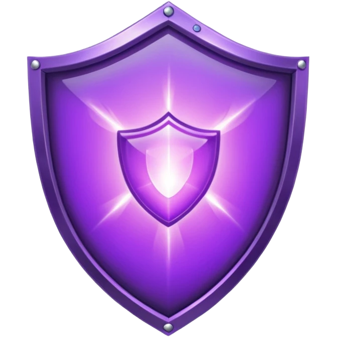 Purple glowing shield emoji