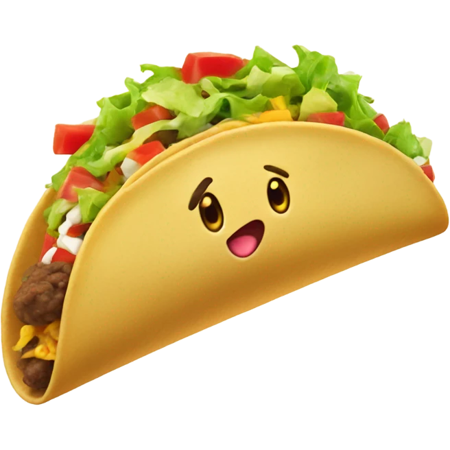 Taco sticking out tongue emoji