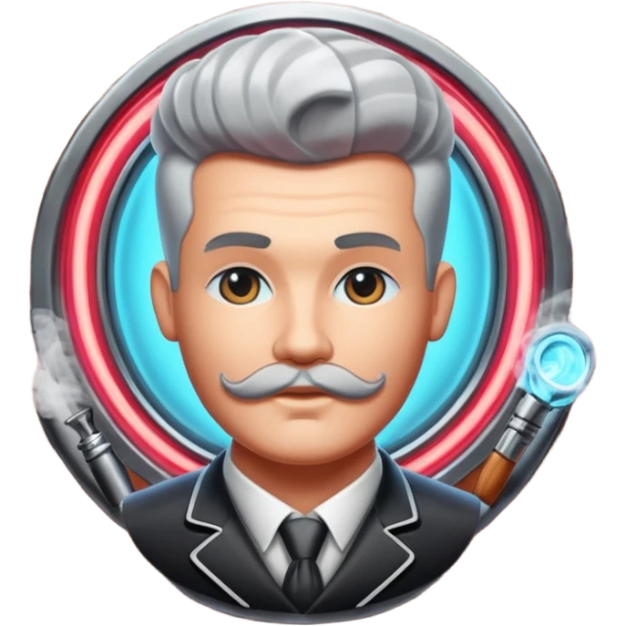 pay attention only to the image. ignore the text. for the logo/image create a mixture of classic 50s/60s barber feel that youd get from a barber bar. But then add that modern, hyperreastic, futuristic, neon, smoke, bricks, and more to create an epic logo that men in their 30s will really connect to emoji