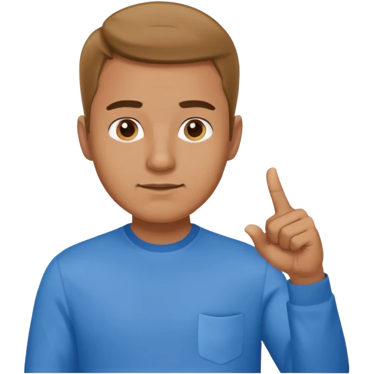 man pointing down emoji