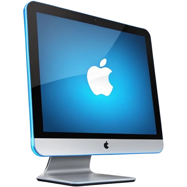 a side profile view of a Black and blue and white PC screen emoji