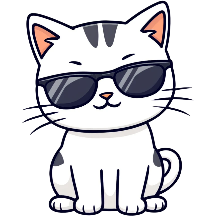 Cat with sunglasses emoji