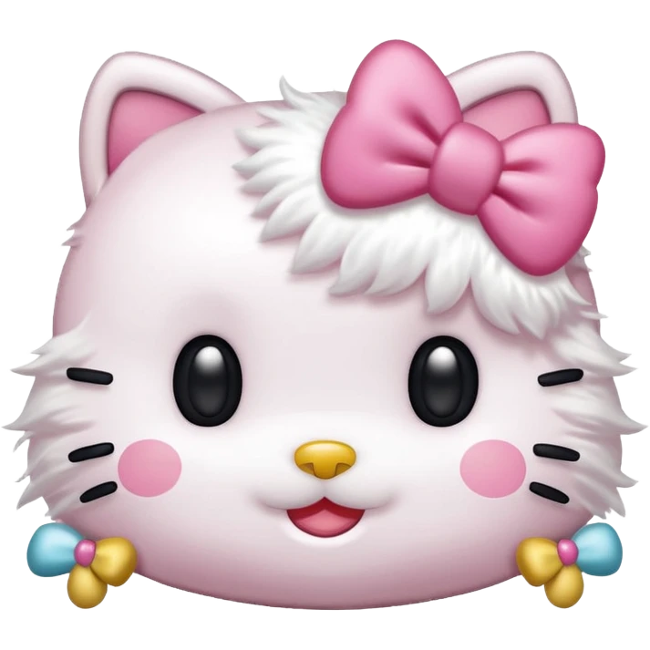 Blushing hello kitty emoji
