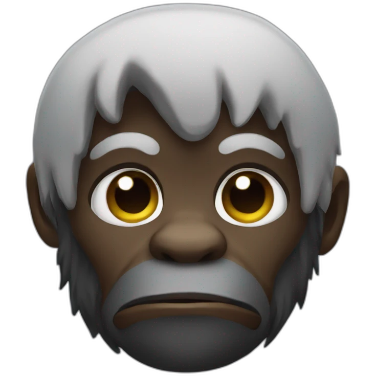 Lazy black ape person person emoji