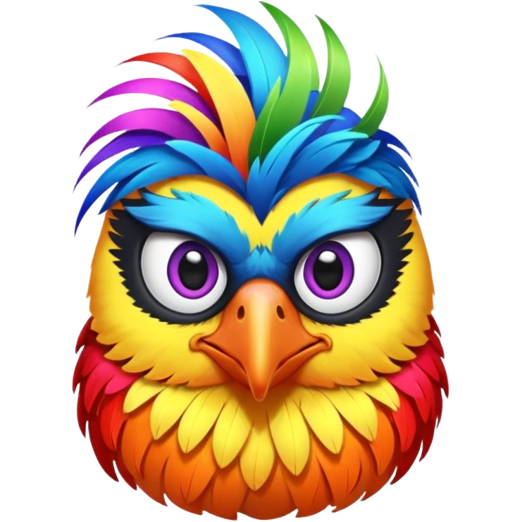 Flamboyant gay bird  emoji